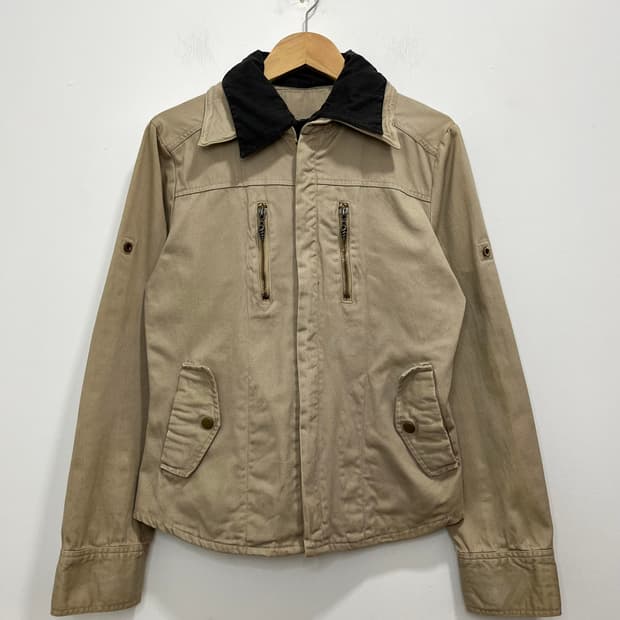 일본 빈티지 락펑크 락시크 셔츠 레이어드 집업 자켓  