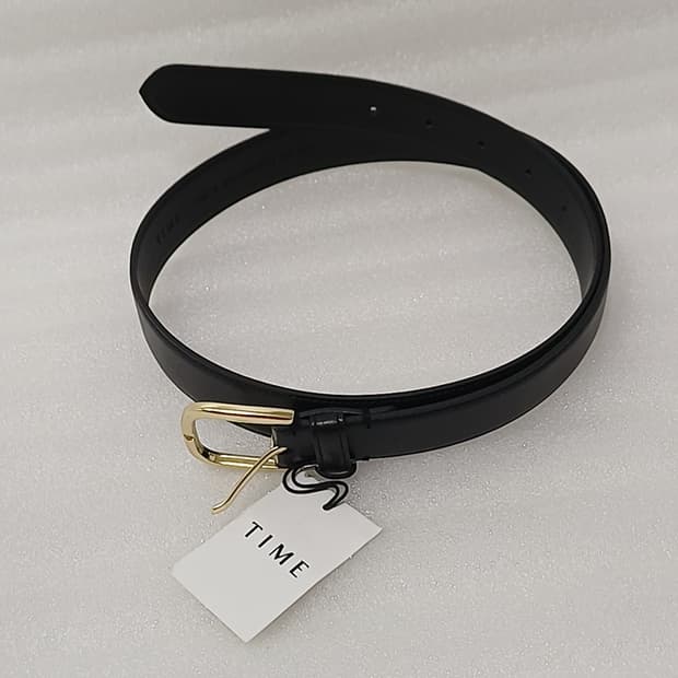 TIME 타임 정장 캐주얼 여성 레더 가죽 벨트 블랙 새것 사랑봉봉