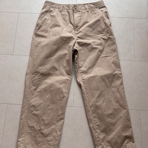 에잇세컨즈 빈티지 무드 베이지 치노 팬츠 / 세미와이드 코튼