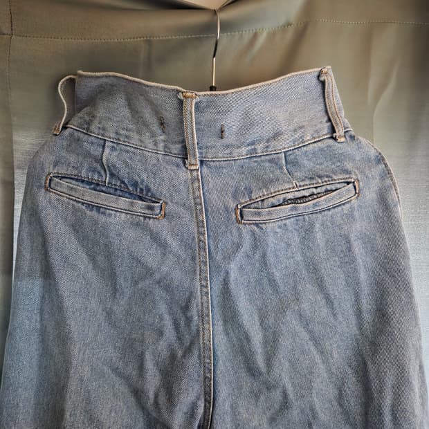 5천원 급처! 연청 하이웨스트 와이드 청바지 허얇골넓 개미허리