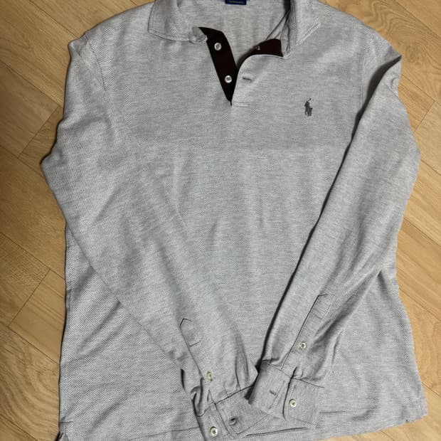 신형 폴로랄프로렌 헤링본 패턴 카라 롱슬리브 M(L)