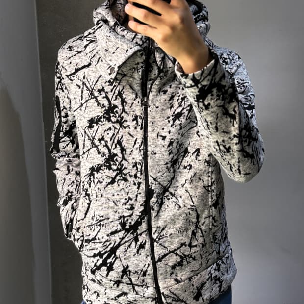 락헤븐 투웨이 레이어 니트 후드 파카