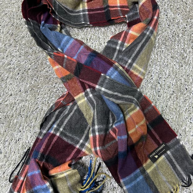 일본판 캐시미어 체크 머플러