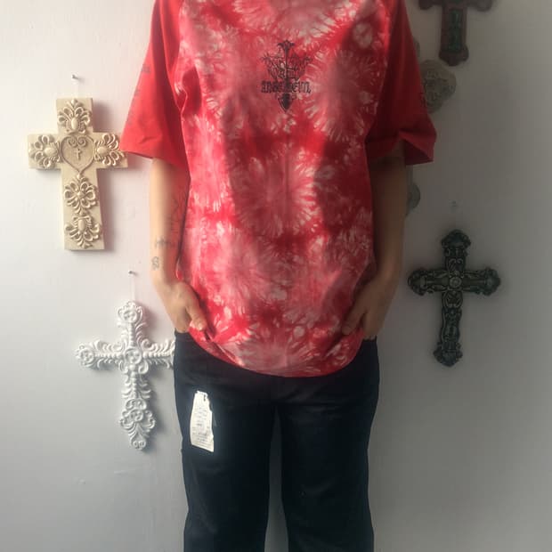Dyed printing raglan t shrit