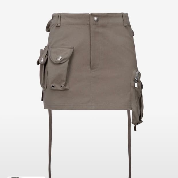 나체 strap cargo mini skirt 스트랩카고미니스커트 베이지