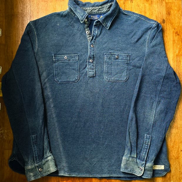 랄프 로렌 네이비 코튼 셔츠 XXL
