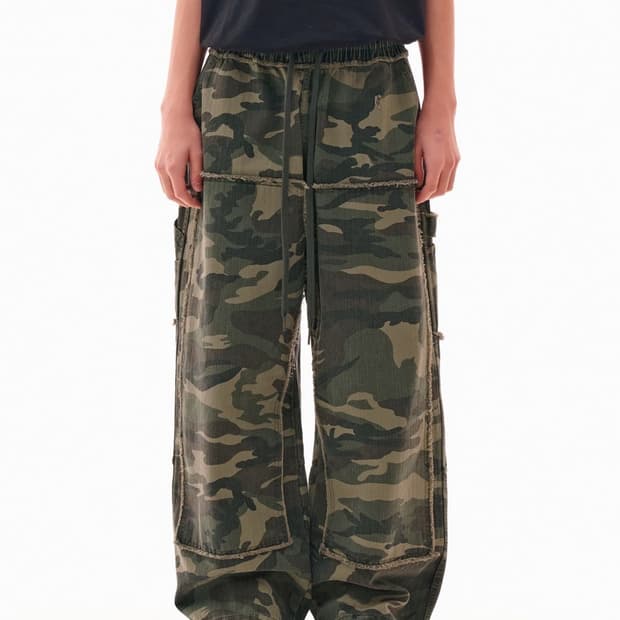 테이크이지 헤링본 카모 카펜터 팬츠 카모 베이지 L