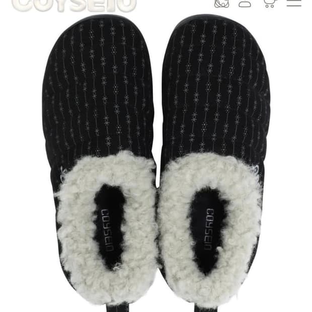 코이세이오 스부 스너그 패딩 슈즈 블랙