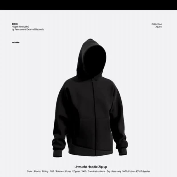 Mudule unwucht hoodie zip up 2