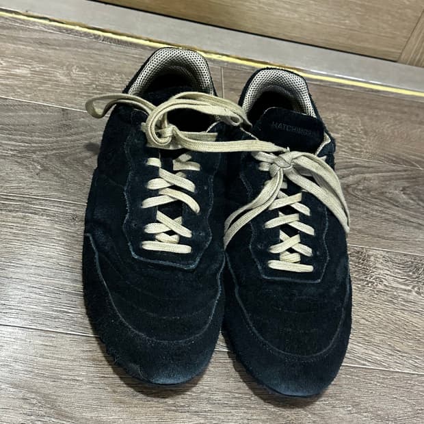 해칭룸 풋볼 슈즈 스웨이드 블랙 275