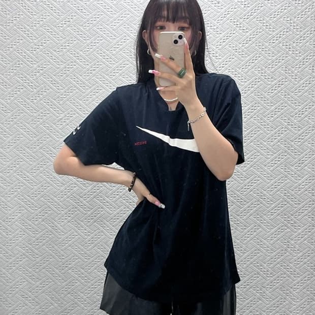 나이키 빈티지 레트로 캐주얼 빅스우시 프린팅 반팔티 XL C13496