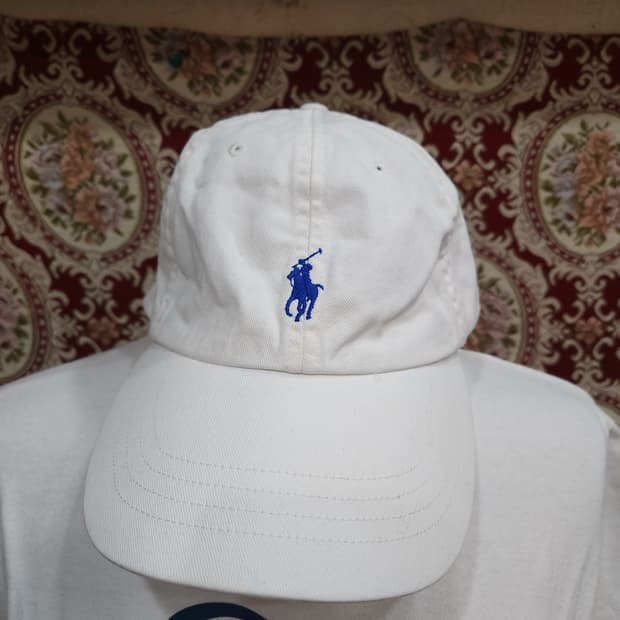폴로 랄프로렌 화이트 가죽스트랩 볼캡

