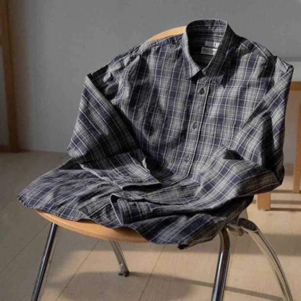 우드비, 와인드샵 콜라보 체크셔츠 네이비 판매
