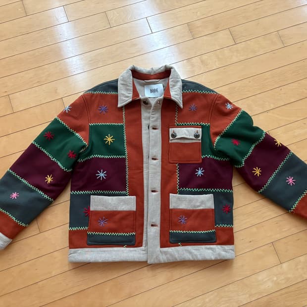 Bode 패치워크 울 car coat