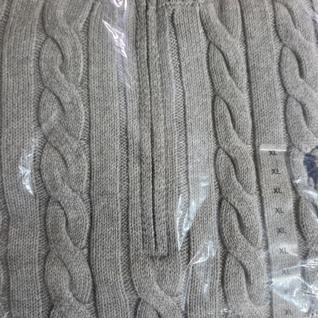 폴로 랄프로렌 남자 꽈배기 반집업