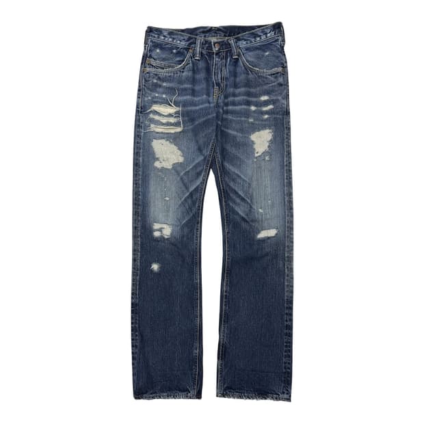 Blue Blue Japan damaged denim
