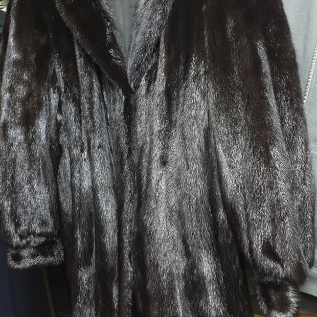 (상태최상)USA MINK world finest 밍크 롱코트 다크브라운