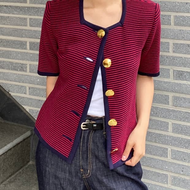 Stripe Half Jacket