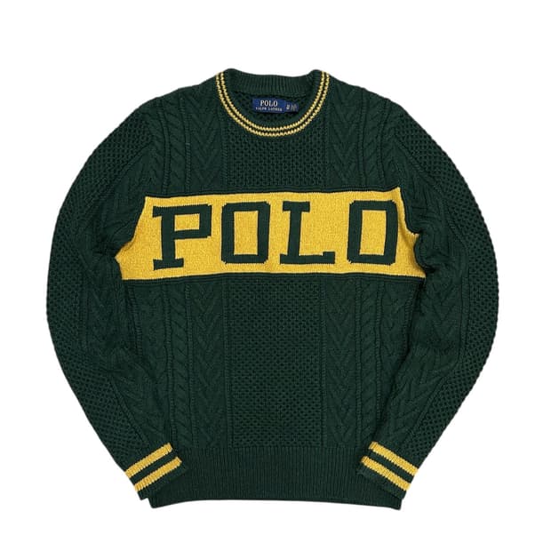 폴로 인타르시아 아란 케이블니트(XS)