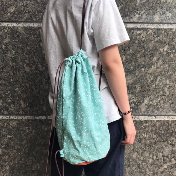 String bag with Nmwys 🐠🌀🧵🍊✴️🔆🎒🥿🥏