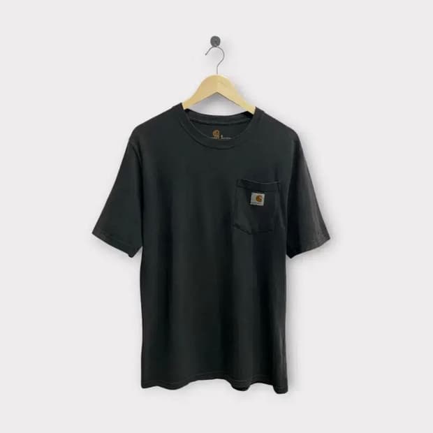 칼하트 시그니처 포켓 차콜 반팔티 S-M
