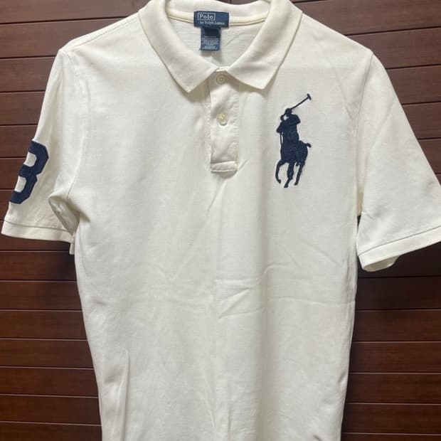 정품 폴로랄프로렌 빅포니 화이트 카라 반팔티 XL
