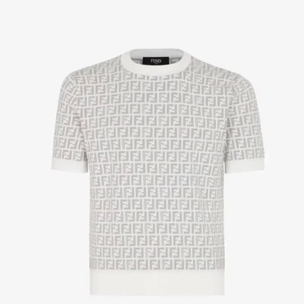 [미개봉 새상품] 펜디 FF로고 반팔니트(화이트) 48사이즈