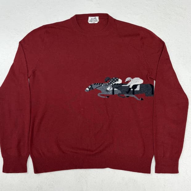 (두께0)에르메스 캐시미어 100% 니트 L