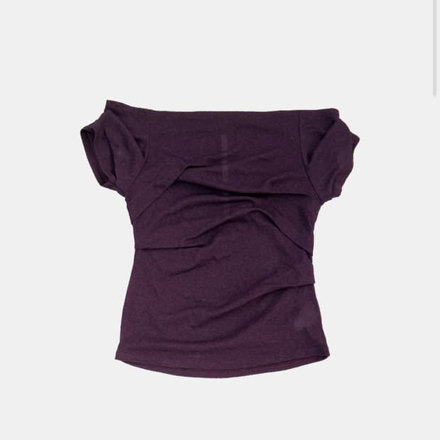 Draping off shoulder top (Purple)