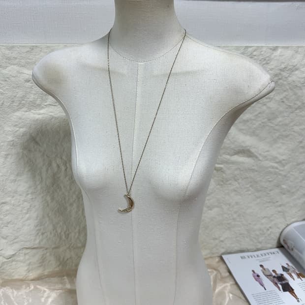 빈티지 달 오리엔탈 용골체인 목걸이