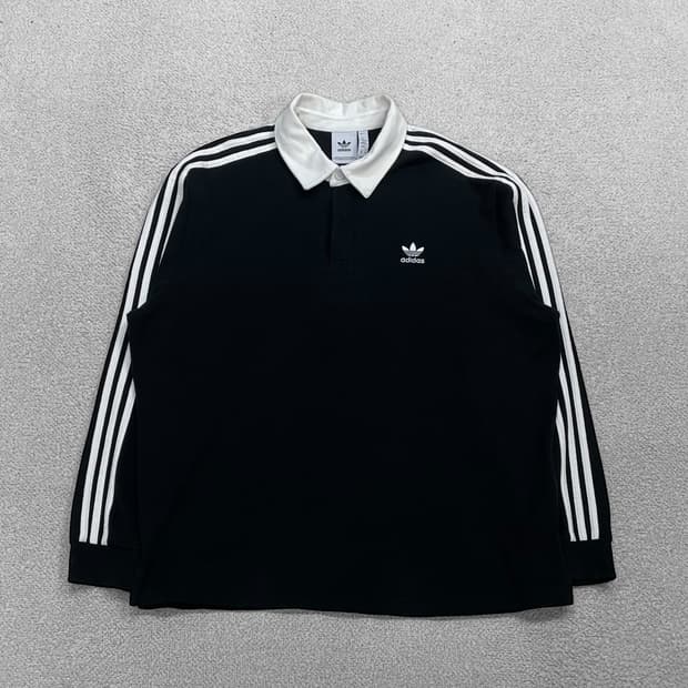 아디다스 파이어버드 럭비 티셔츠 블랙