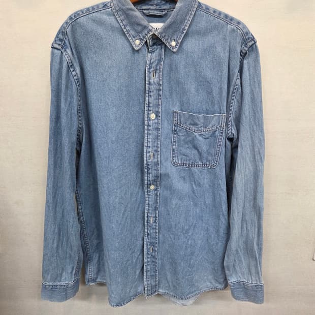 자라 원포켓 데님셔츠 긴팔 L