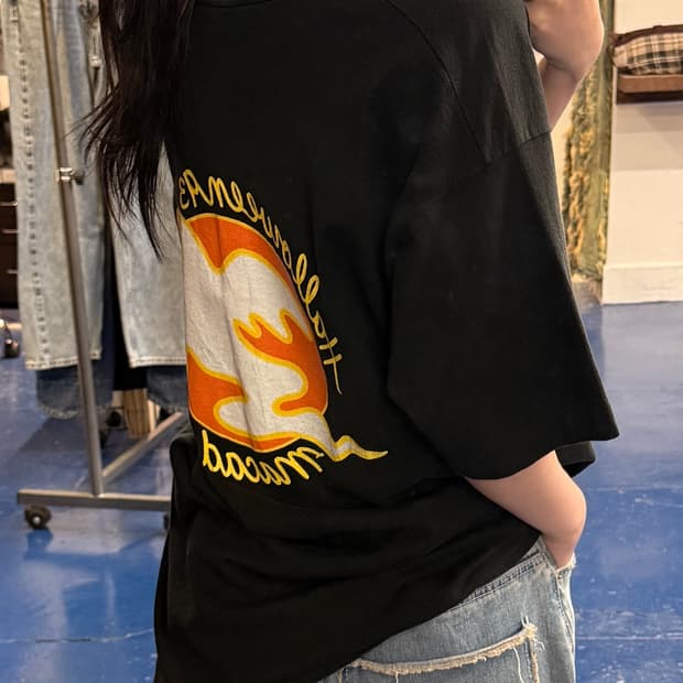 1990s 할로윈 고스트 싱글스티치 반팔티