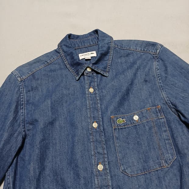 lacoste 라코스테 데님 셔츠 청셔츠 빈티지