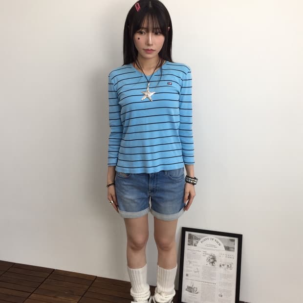 Polo Jeans RL Blue Stripe Tee