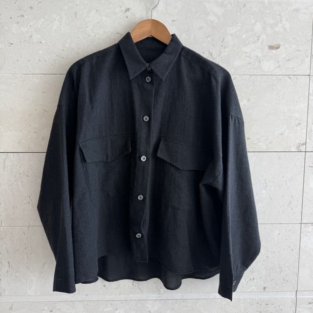 MM6 Margiela 엠엠식스 마르지엘라 오버핏 셔츠 챠콜 42 