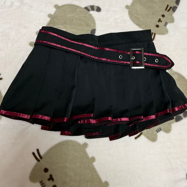 마이크로 플리츠 스커트+벨트