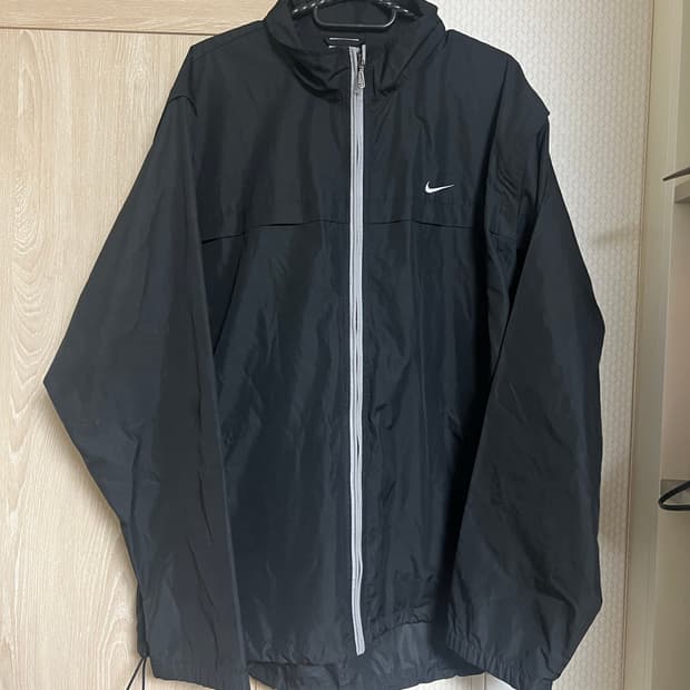 00s 일본 나이키 솔로 스우시 올드스쿨 블랙 바람막이 윈드브레이커