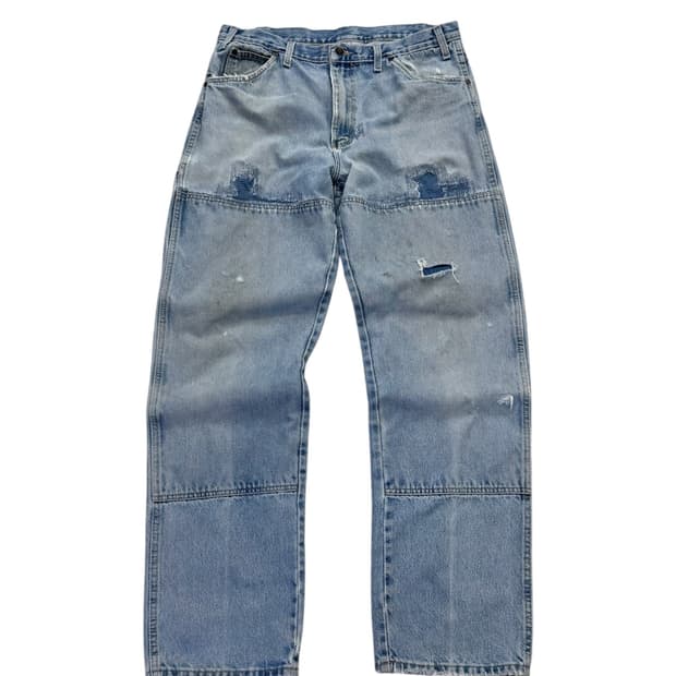 디키즈 더블니 데님 워크팬츠