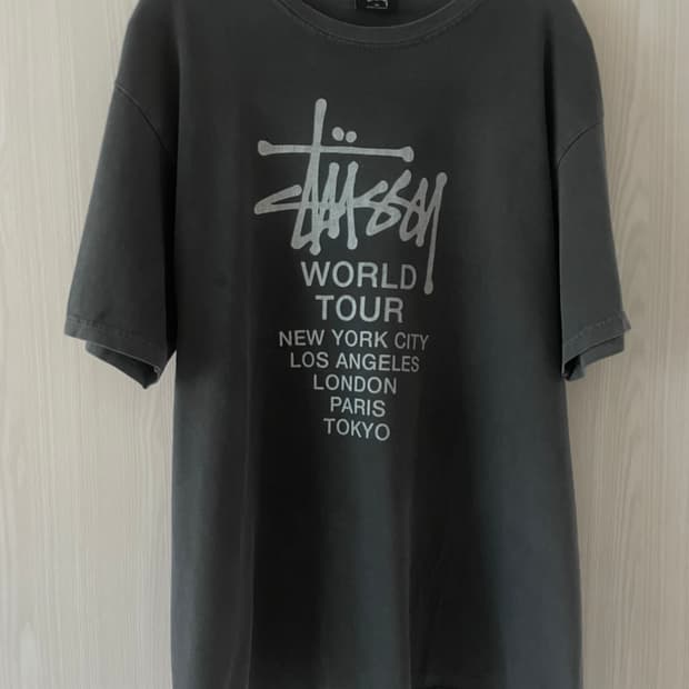 Stussy worldtour grey tee M