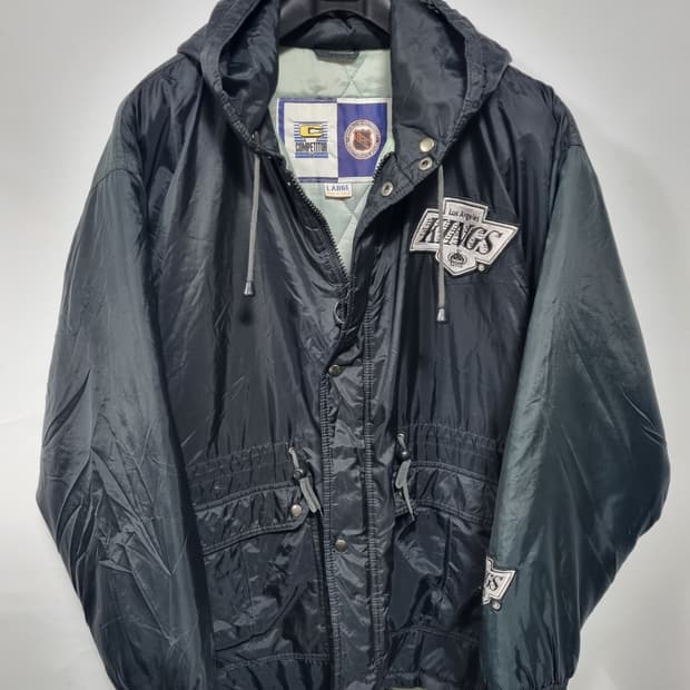 80~90's 빈티지 LA kings 코치 패딩 파카 빅사이즈
