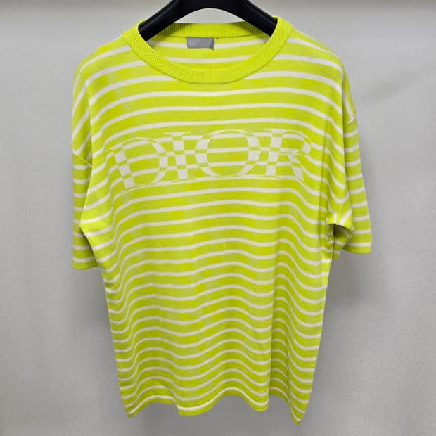 디올 스트라이프 반팔 니트 m사이즈 105 110 판매