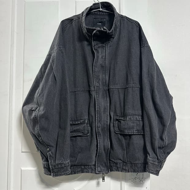 일꼬르소 벌룬핏 하이넥 데님 자켓