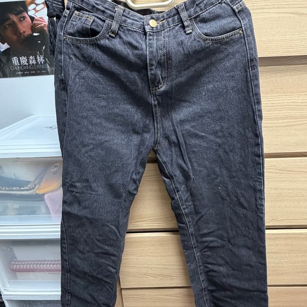 빈티지 블랙 데님 팬츠(XL)