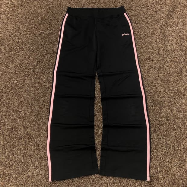 아디다스 핑크 삼선 트레이닝 트랙 팬츠