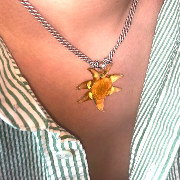 [rrrocnoc] sonne glass beads necklace