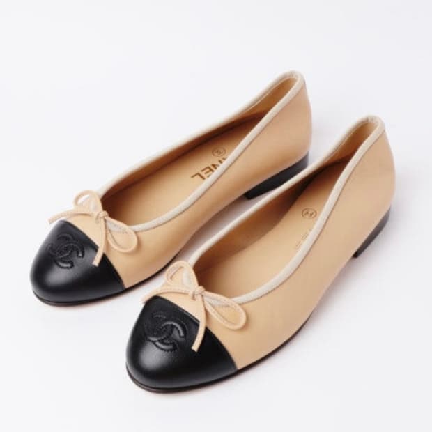 샤넬 투톤플랫 36.5