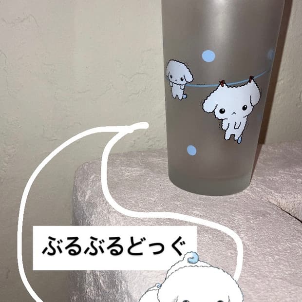 고전 부르부르도그 유리컵