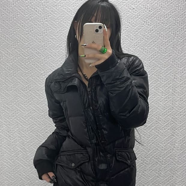 디젤 빈티지 모던락시크 덕다운 경량 패딩 M C08532