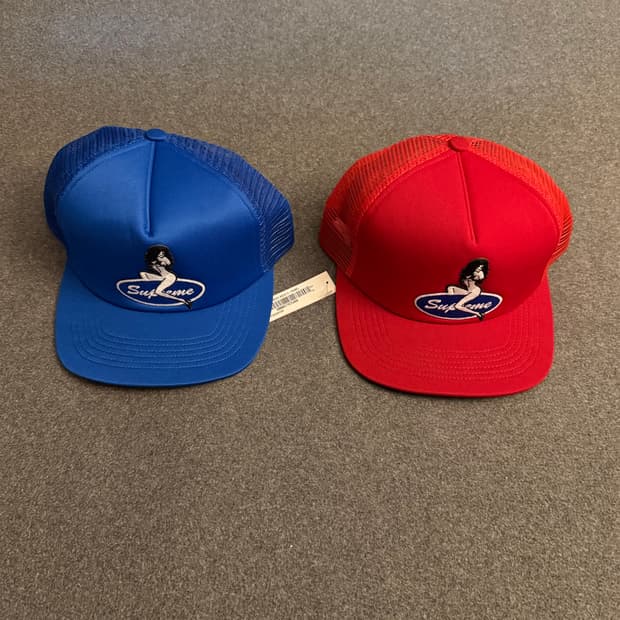 슈프림 핀 업 메쉬 백 5-패널 캡